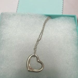 Tiffany open heart EUC necklace